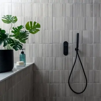 Nogal Block Decor Grey Wood Effect Matt Ceramic Wall Tile