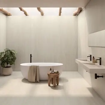 Roca Serena Vein Cut Bone Travertine Effect Matt Porcelain Tile
