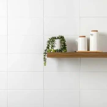 Rubik Flat White Gloss Ceramic Wall Tile