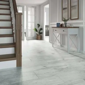 Tejos Grey Porcelain Wood Effect Floor Tile 1000x250 Hallway Roomset