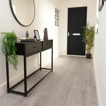 Verbier Grey Large Wood Effect Matt Porcelain Floor Tile