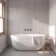 White Slatted Wood Effect Matt Ceramic Wall Tile