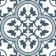 Avon Blue Victorian Patterned Matt Ceramic Floor Tile