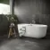 Boscostone Anthracite Rectified Matt Stone Effect Porcelain Wall and Floor Tile