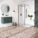 Granada Pink Victorian Patterned Matt Ceramic Floor Tile