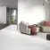 Enya White Concrete Effect Matt Porcelain Wall and Floor Tile