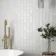 Hampton White Patterned Matt Glass Mosaic