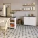 Leeds Black Patterned Matt Porcelain Floor Tile