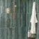 Ponto Green Stone Effect Gloss Ceramic Wall Tile