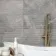 Tuscan Dark Grey Embossed Decor Stone Effect Matt Ceramic Wall Tile