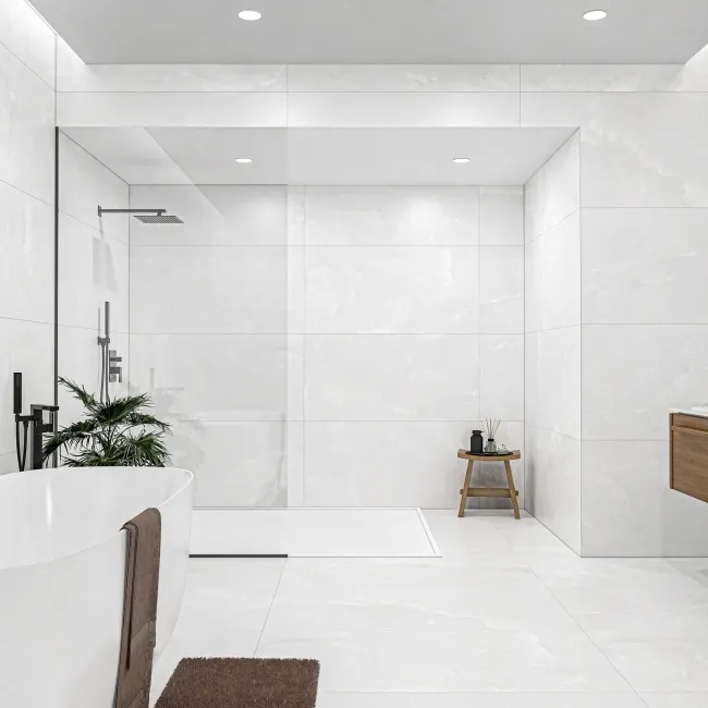 Precious Grey Onyx Marble Effect Matt Porcelain Tile