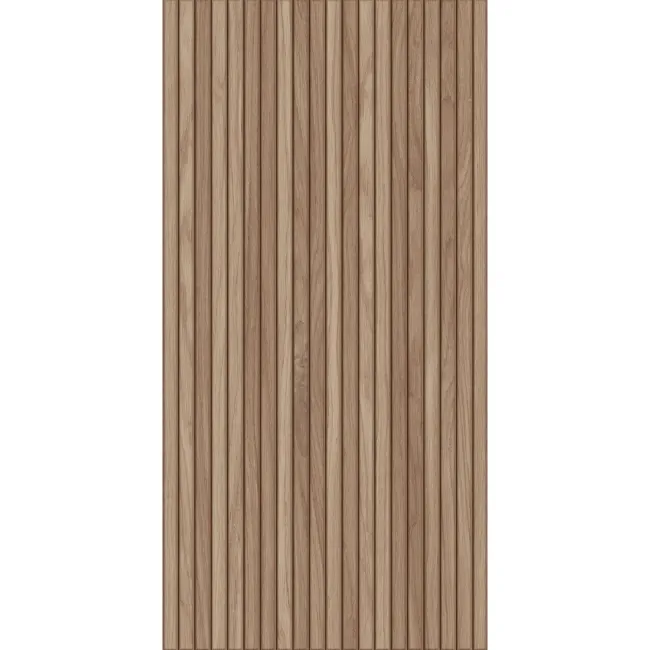 Natural Slatted Wood Effect Matt Ceramic Wall Tile