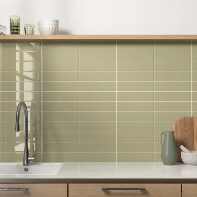 Lumina Lichen Green Gloss Ceramic Wall Tile