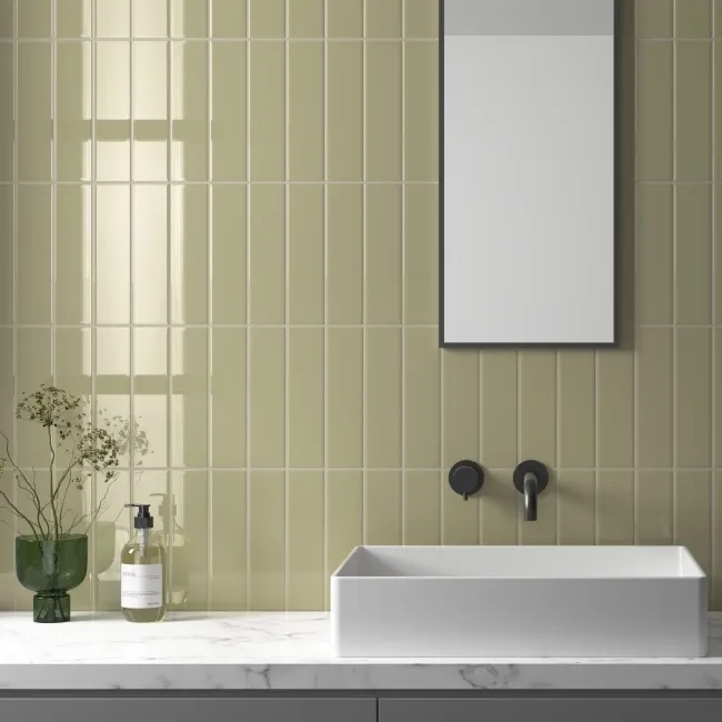 Lumina Lichen Green Gloss Ceramic Wall Tile