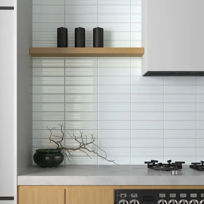 Lumina Marram Blue Gloss Decor Ceramic Wall Tile