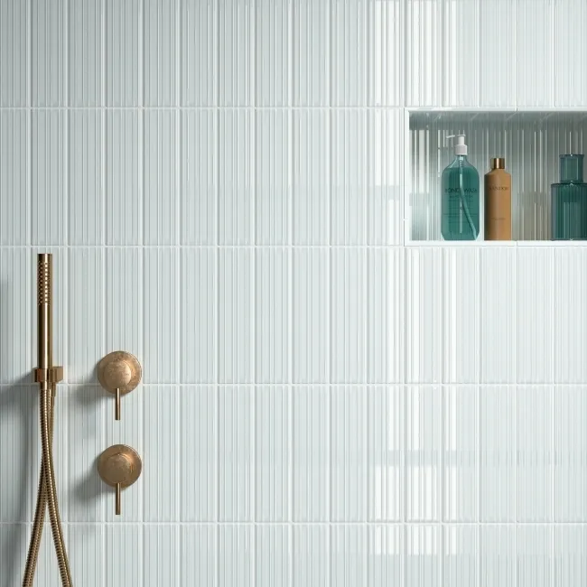 Lumina Marram Blue Gloss Decor Ceramic Wall Tile