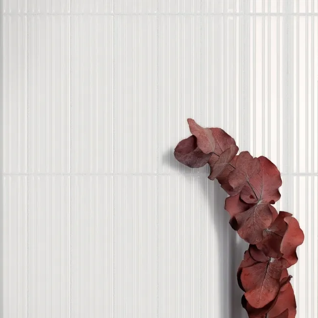 Lumina Alyssum White Gloss Decor Ceramic Wall Tile