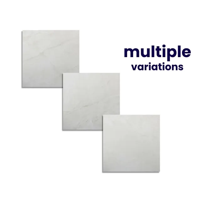 Muse White Italian Polished Porcelain Floor Tiles