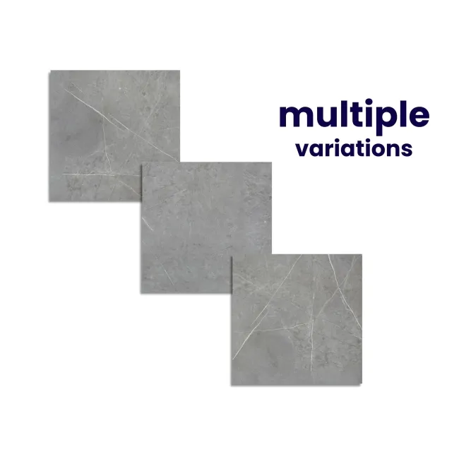 Marble Deluxe Grey Tile Luxury Click Vinyl Flooring 6mm