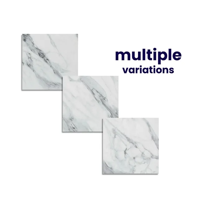 Marble Deluxe White Tile Luxury Click Vinyl Flooring 6mm