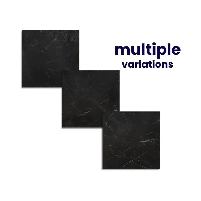 Marble Deluxe Black Tile Luxury Click Vinyl Flooring 6mm