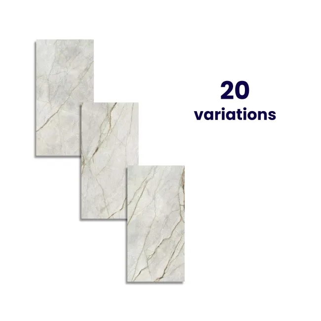 The Room Grey Marble Effect Matt Porcelain Wall and Floor Tile
