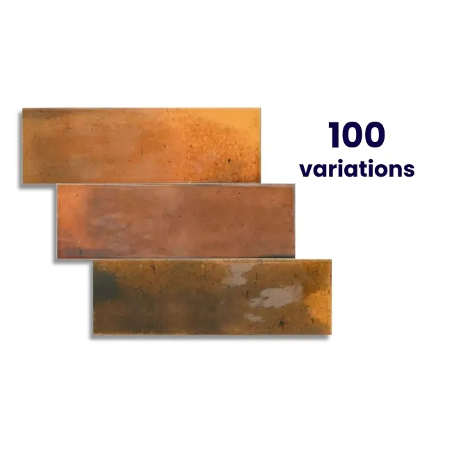 Luma Burnt Orange Gloss Ceramic Wall Tile