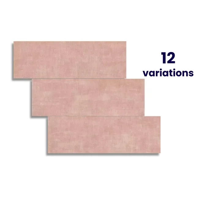 Tapiz Pink Matt Hessian Effect Ceramic Wall Tile