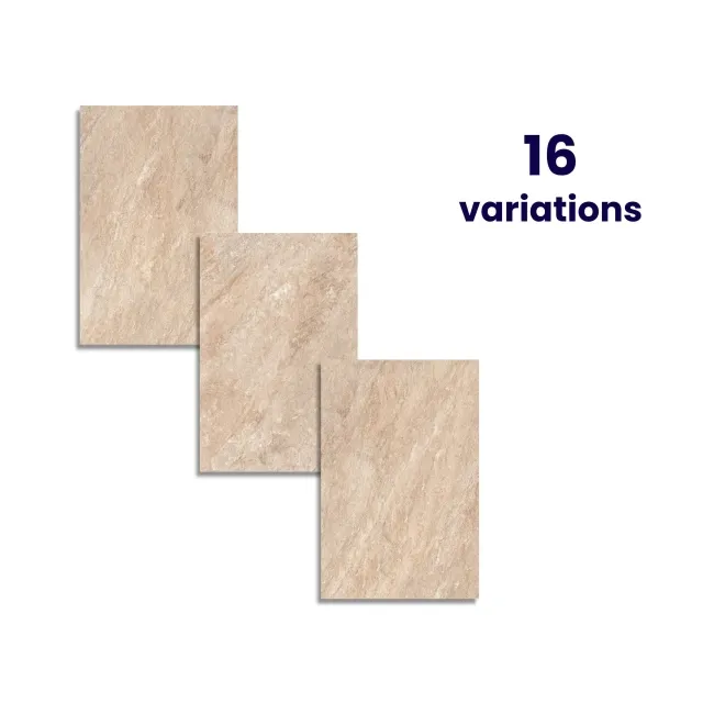 Nevada Beige Stone Effect Matt Porcelain Outdoor Slab Tile
