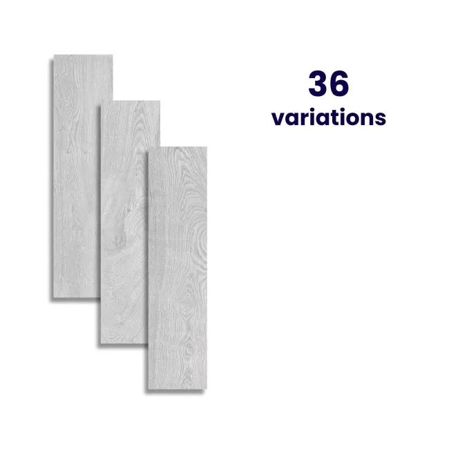 Yukon Light Grey Oak Wood Effect Matt Porcelain Floor Tile