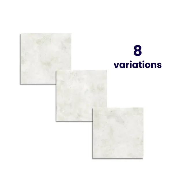 Lenina White Concrete Effect Matt Large Porcelain Floor Tile