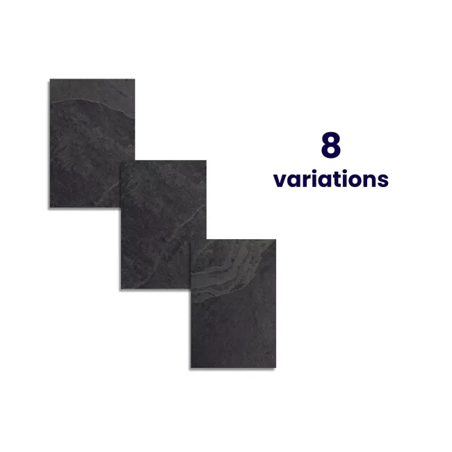 Black Slate Effect Matt Large Porcelain Outdoor Slab Tile