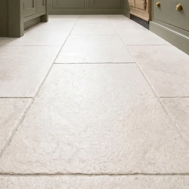 Mineral White Rustic Edge Stone Effect Porcelain Tile
