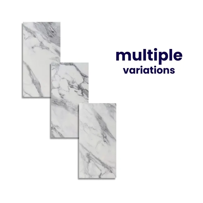 Marble Deluxe White Grouted Tile Effect Luxury Click Vinyl Flooring 5.5mm