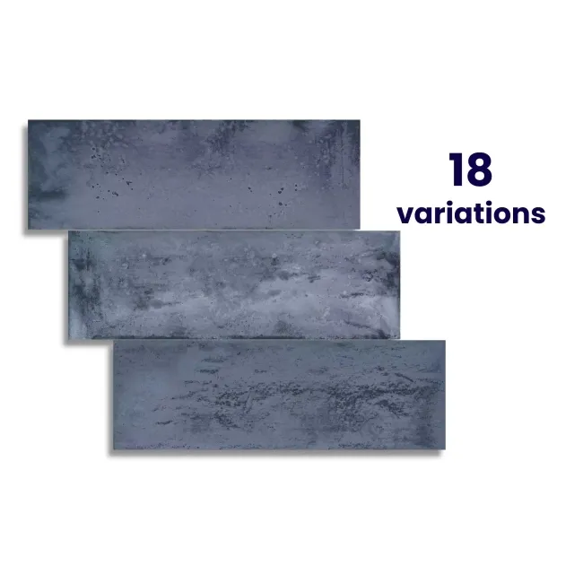Zellige Navy Blue Gloss Porcelain Tile
