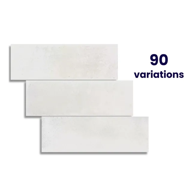 Reku White Stone Effect Matt Porcelain Tile