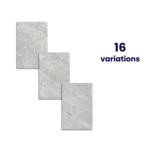 Mylos Grey Stone Effect Matt Porcelain Outdoor Slab Tile