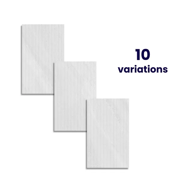 Urbano White Decor Stone Effect Matt Ceramic Wall Tile