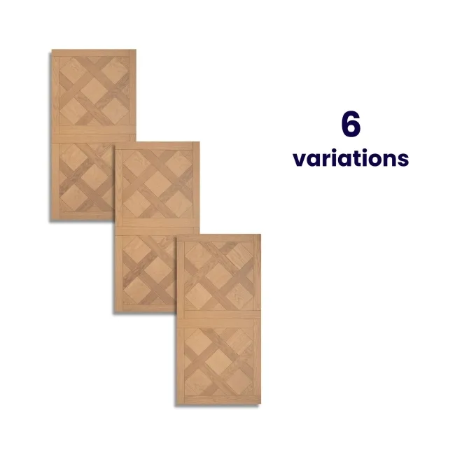 Clovelly Natural Oak Parquet Pattern Effect Laminate Flooring 12mm