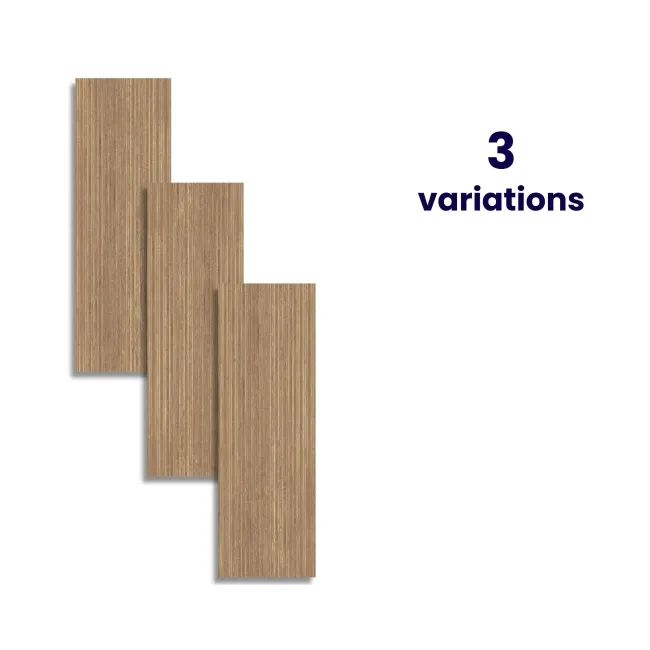 Roca Indiana Dark Oak Fluted Wood Effect Matt Ceramic Tile