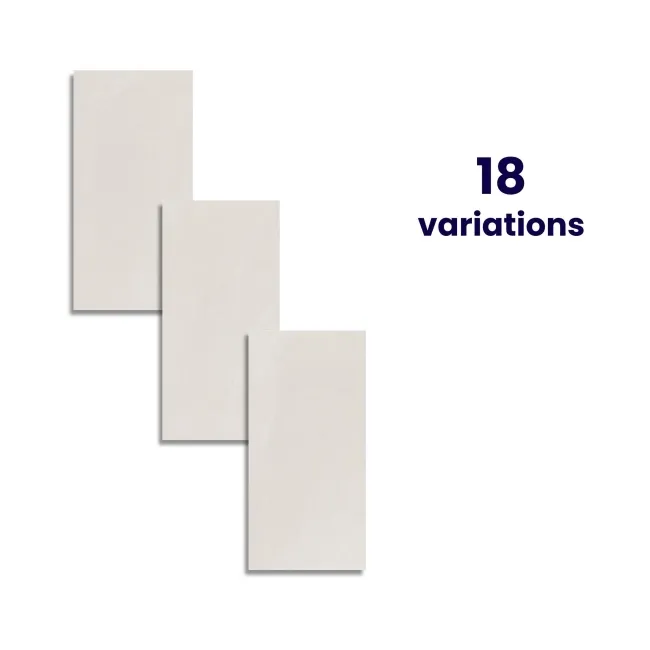 Khali White Stone Effect Matt Porcelain Wall and Floor Tile
