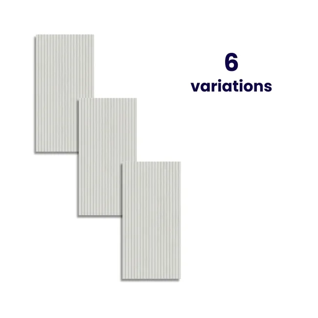 White Slatted Wood Effect Matt Ceramic Wall Tile