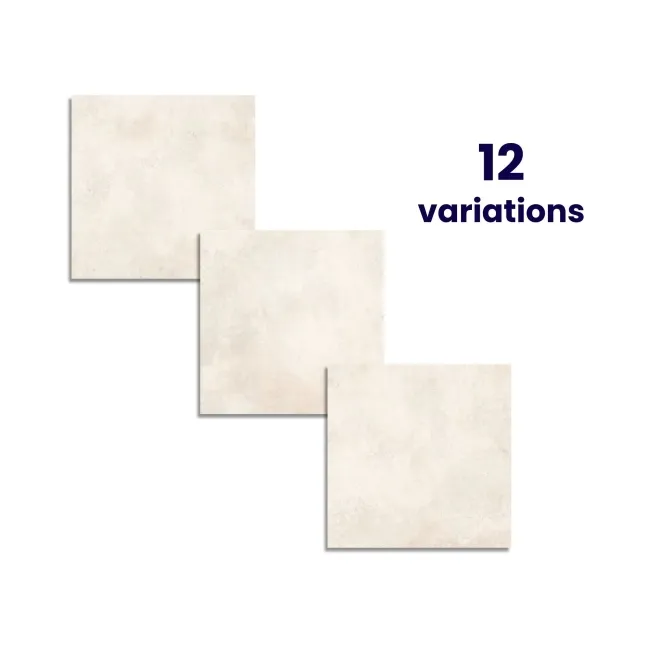 Vista Ivory Stone Effect Matt Porcelain Outdoor Slab Tile