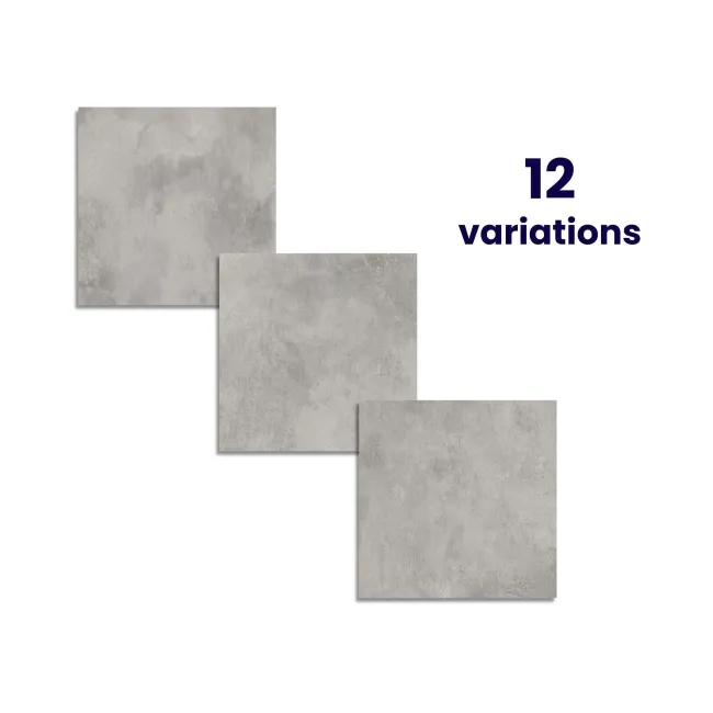 Vista Grey Stone Effect Matt Porcelain Outdoor Slab Tile