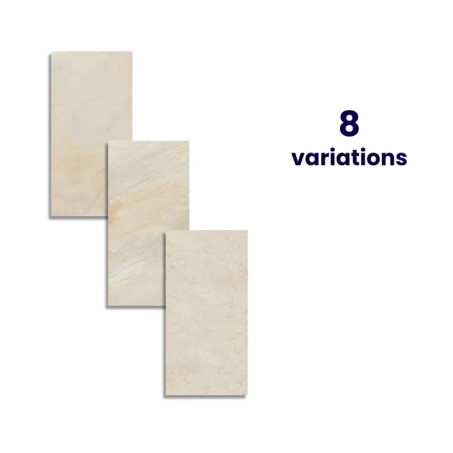 Quartzite Cream Stone Effect Matt Porcelain Outdoor Slab Tile