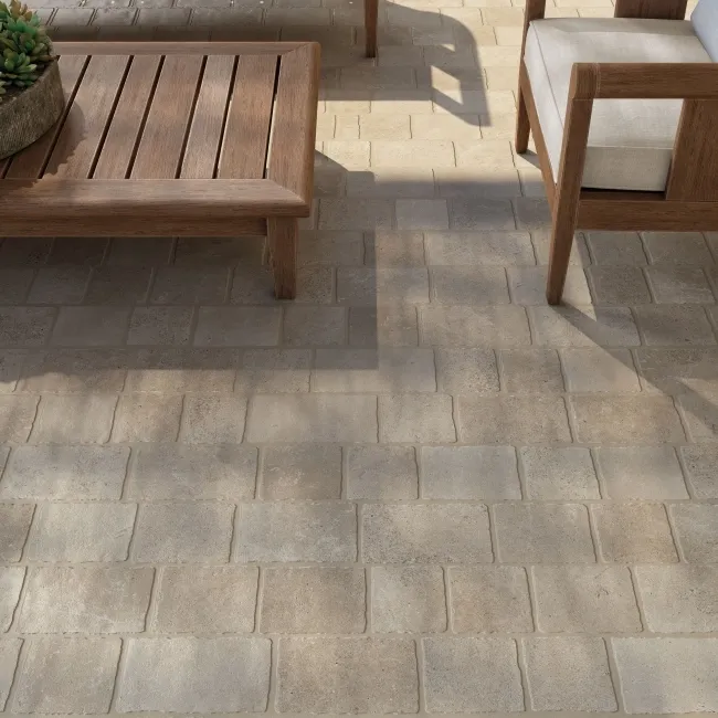 Taxos Conques Taupe Stone Effect Matt Porcelain Wall and Floor Tile