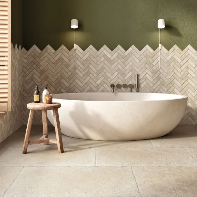 Taxos Spica Sand Stone Effect Matt Porcelain Wall and Floor Tile