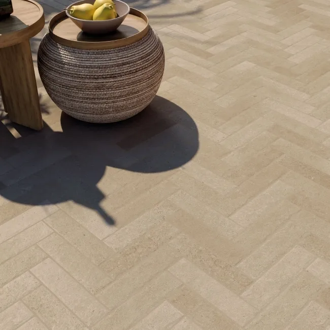 Taxos Sand Stone Effect Porcelain Outdoor Brick Paving