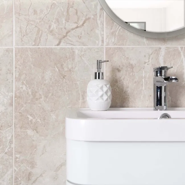 Bernini Marfil Gloss Marble Effect Ceramic Wall Tile
