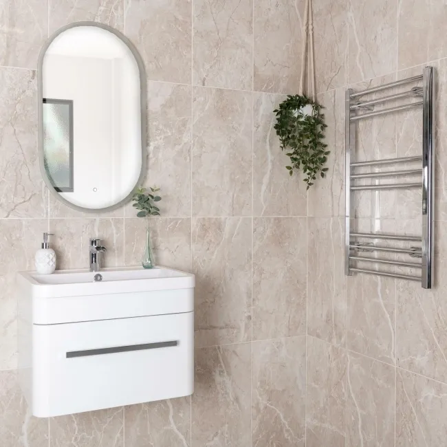 Bernini Marfil Gloss Marble Effect Ceramic Wall Tile